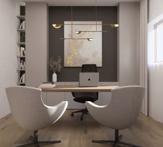 Minimalism that inspires.🤍 An elegant workspace where functionality meets aesthetics. The subtle combination of grey...